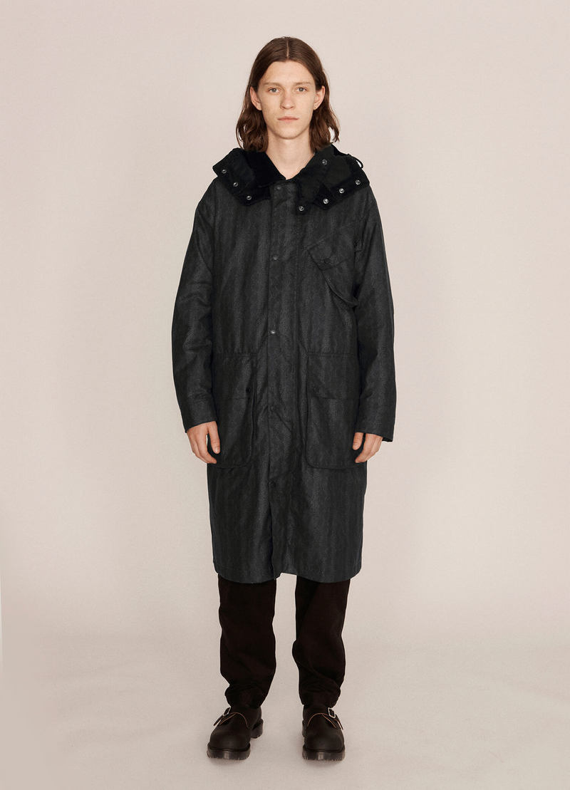 Barbour International X YMC Oversized Rider Waxed Cotton Coat