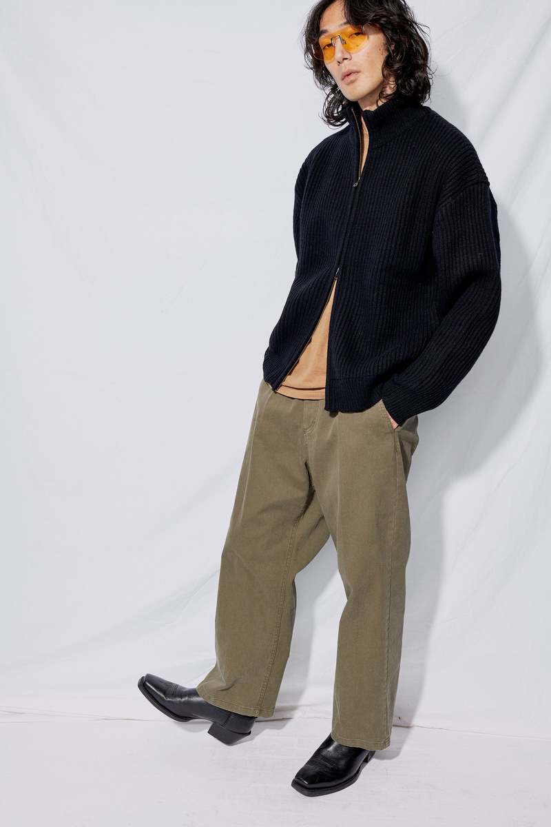 【AMOMENTO】24fw FULL NEEDLE CROP BLOUSON AMOMENTO Full Needle Blouson - Black | Garmentory