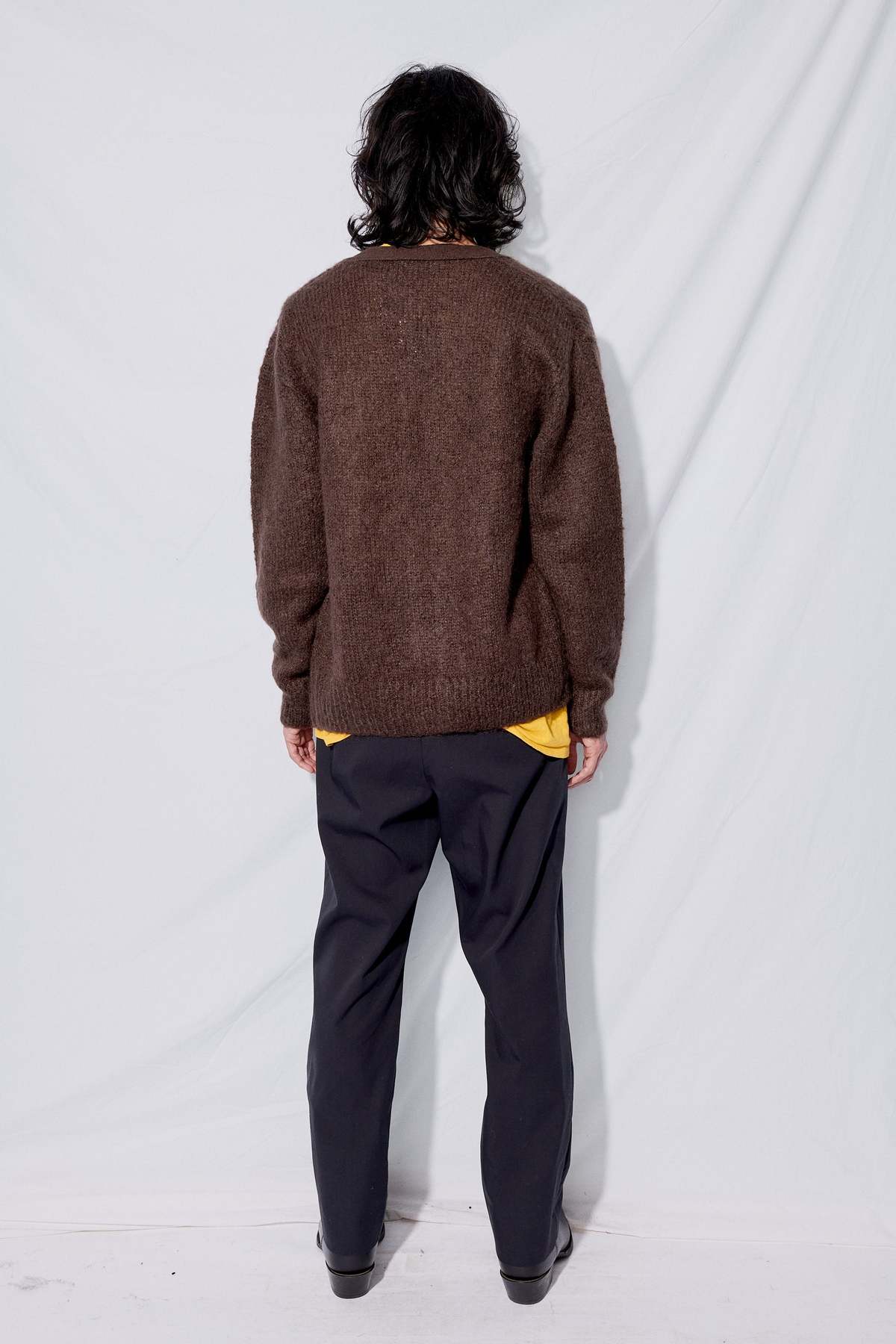 AMOMENTO Grandpa Cardigan - Dark Brown | Garmentory
