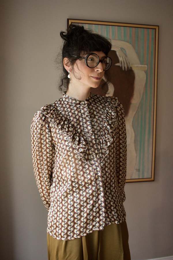 Opera Top | Cross Front Wrap Style Blouse