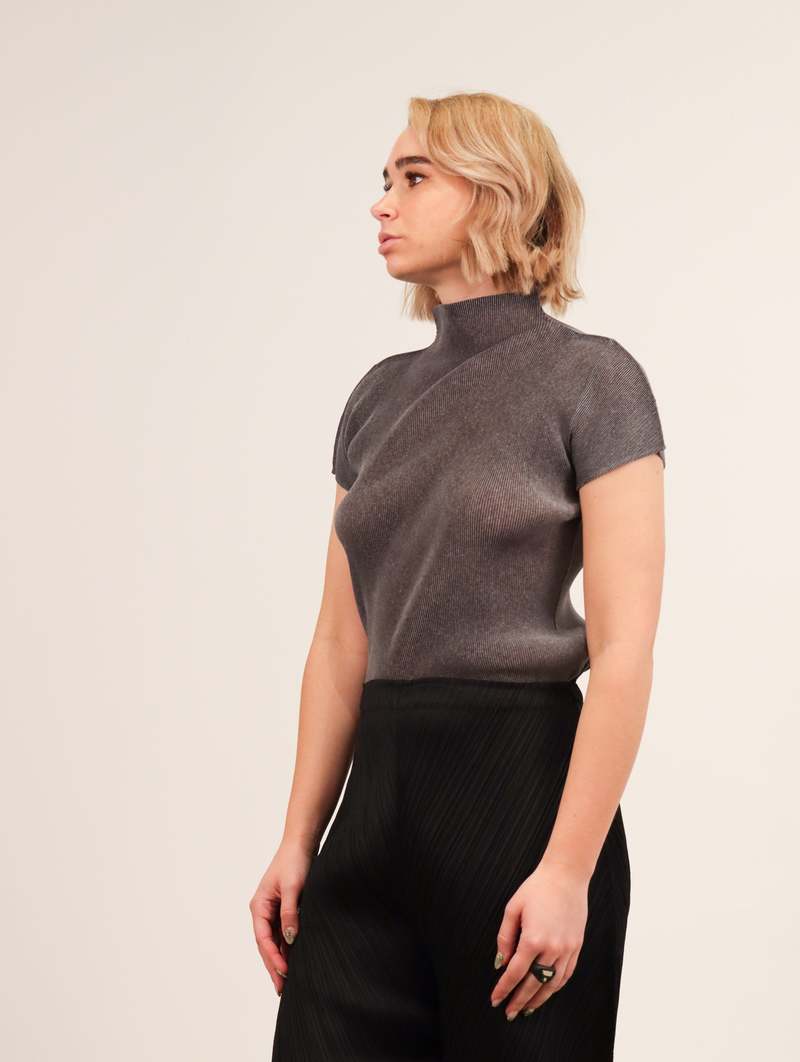 Pleats Please by Issey Miyake Mist Basics Mockneck - Light
