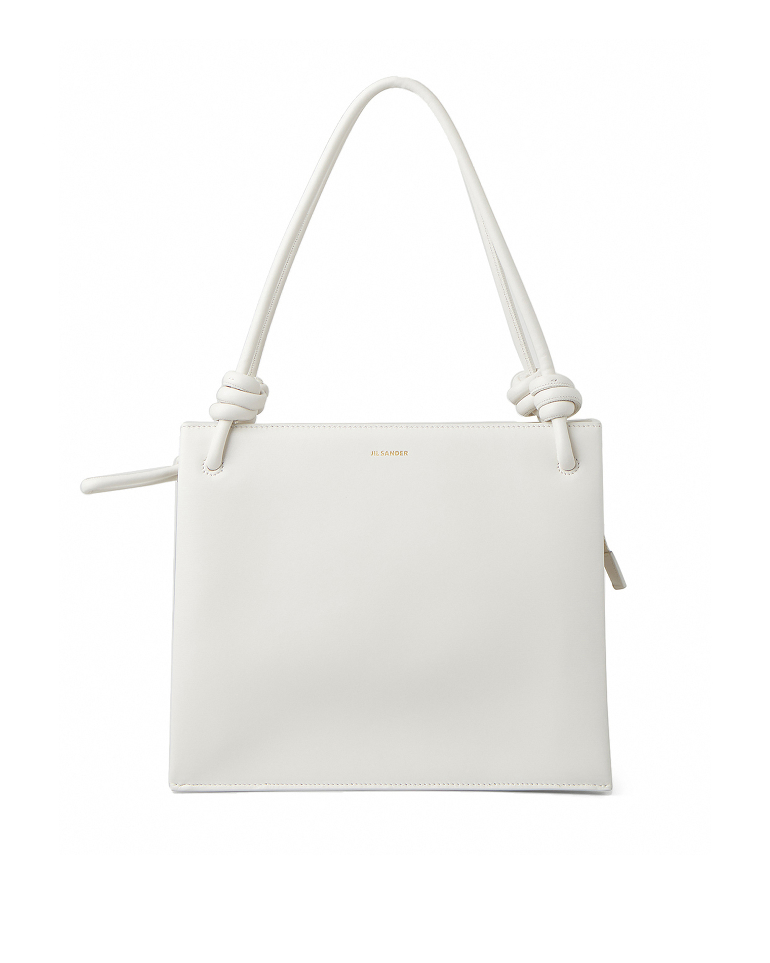 Jil Sander Twist Medium Leather Shoulder Bag - White | Garmentory