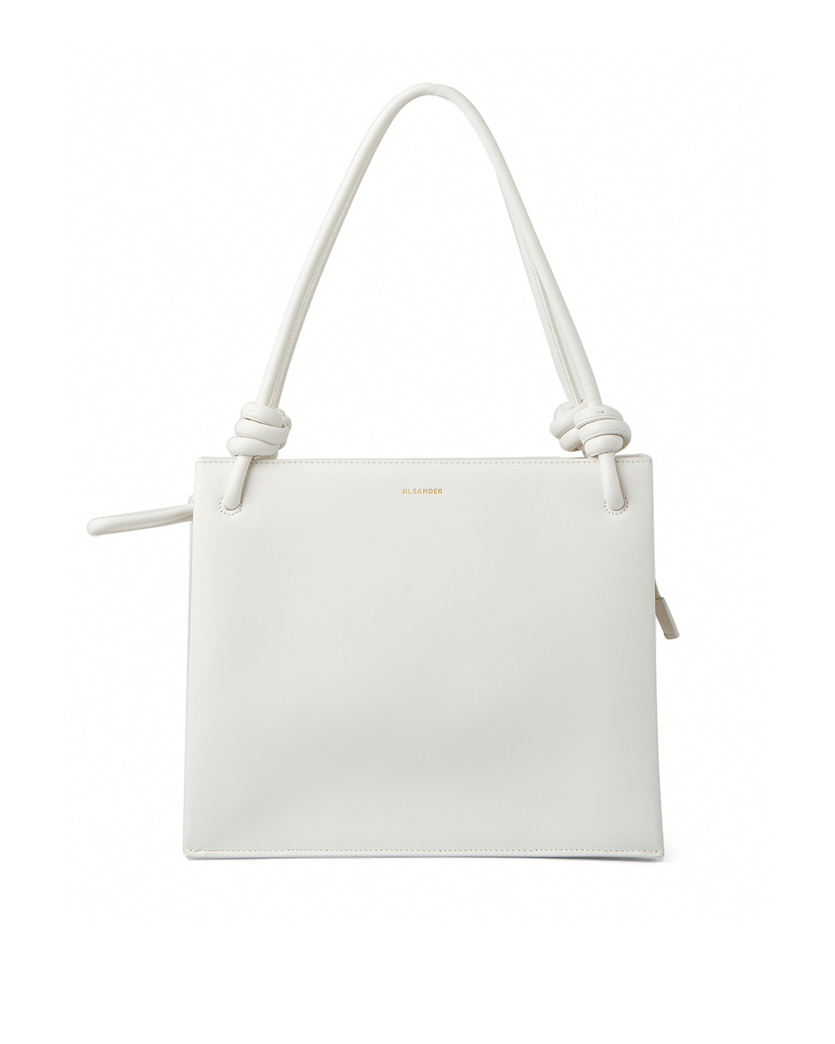 Jil Sander Twist Medium Leather Shoulder Bag - White | Garmentory
