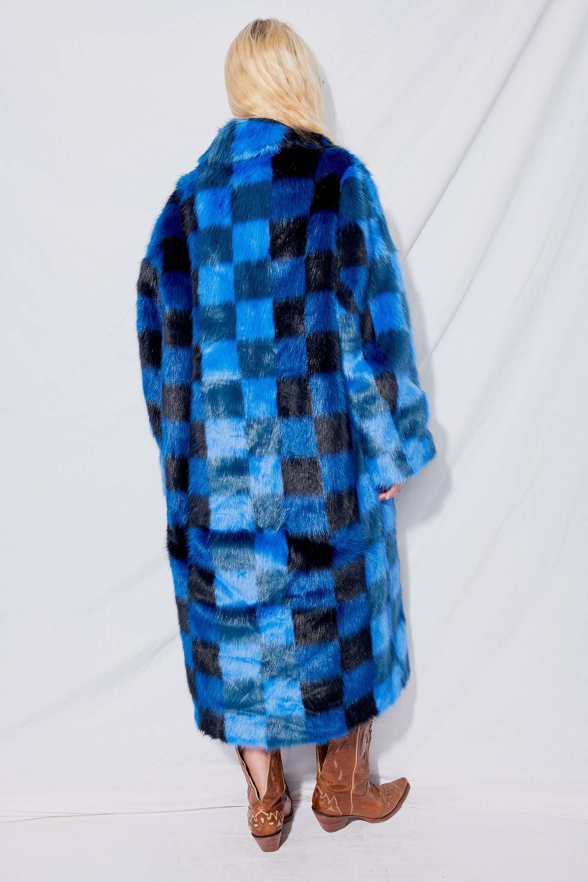 【i_am】 2way fur midi check coat i_am】 2way fur midi check coat i_am】 2way fur midi check