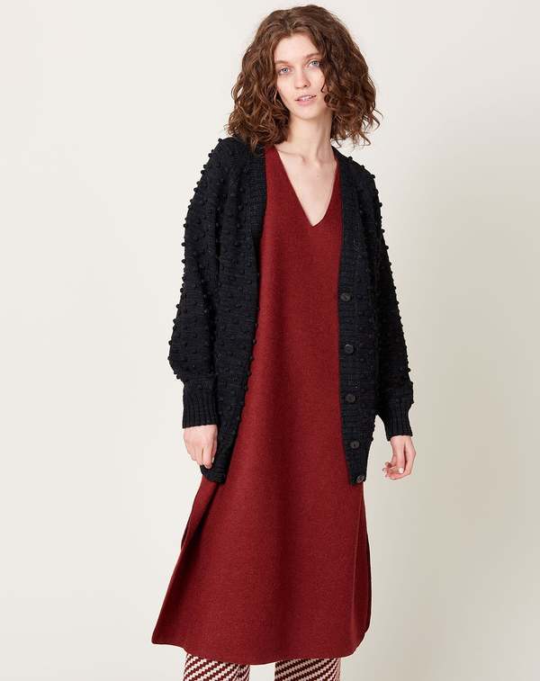 Misha & Puff Popcorn Long Cardigan - Carbon | Garmentory