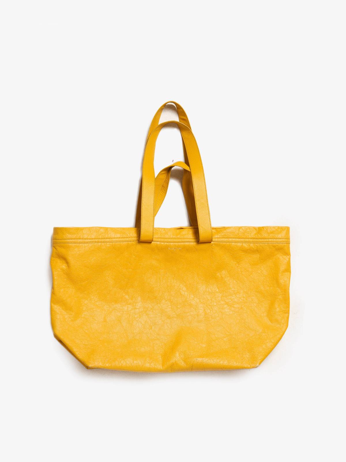 BALENCIAGA イエロー かごバッグ Balenciaga Calf Leather Bag - Yellow | Garmentory