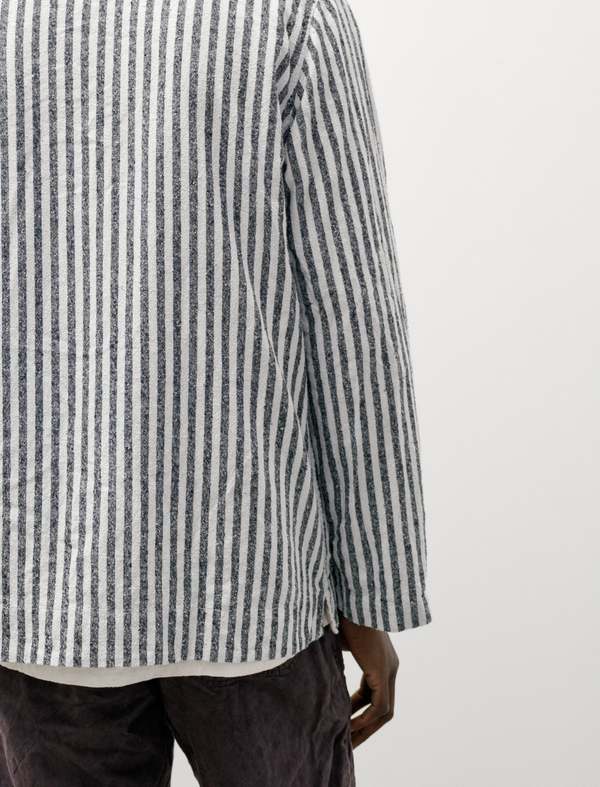 トップス OLIVER CHURCH OVER SHIRT L Oliver Church Silk Noil Over Shirt - Stripe | Garmentory