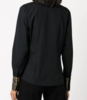 MADISON MAISON LAMINATED COLLAR SHIRT - BLACK/GOLD - Thumbnail 3