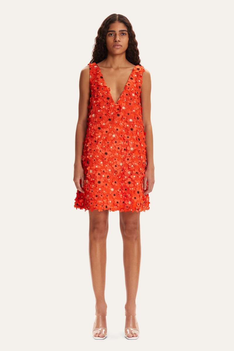 stine goya orange dress Stine Goya Elena Dress