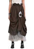 Sanctamuerte Layered Skirt - Anthracite - Thumbnail 2