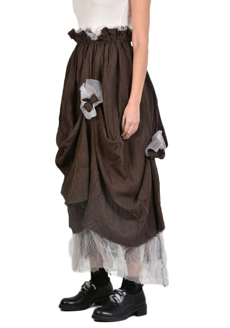 Sanctamuerte Layered Skirt - Anthracite