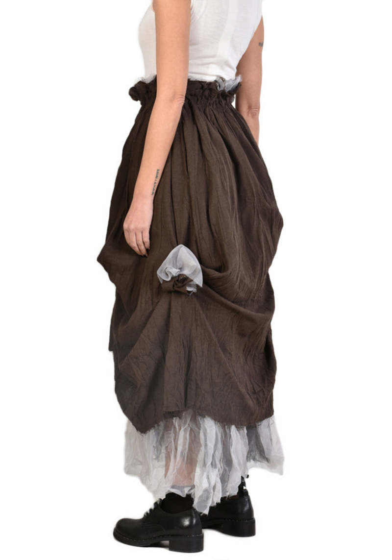 Sanctamuerte Layered Skirt - Anthracite