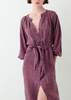 Mabel and Moss Paley Plum Floral Midi Dress - Plum - Thumbnail 4
