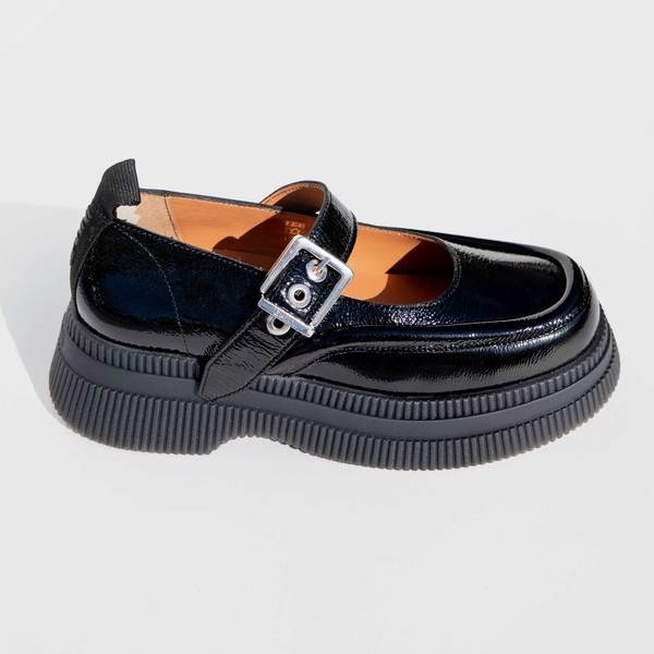 Ganni Mary Jane Creepers - Black | Garmentory