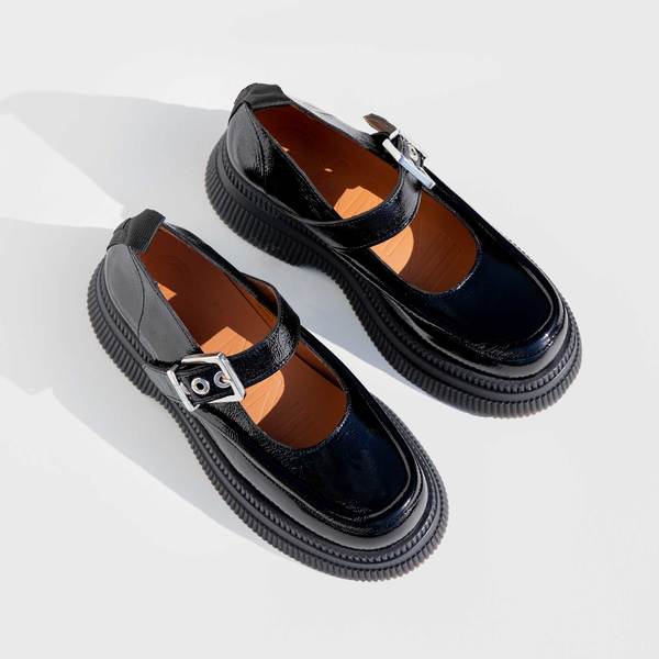 Ganni Mary Jane Creepers - Black | Garmentory