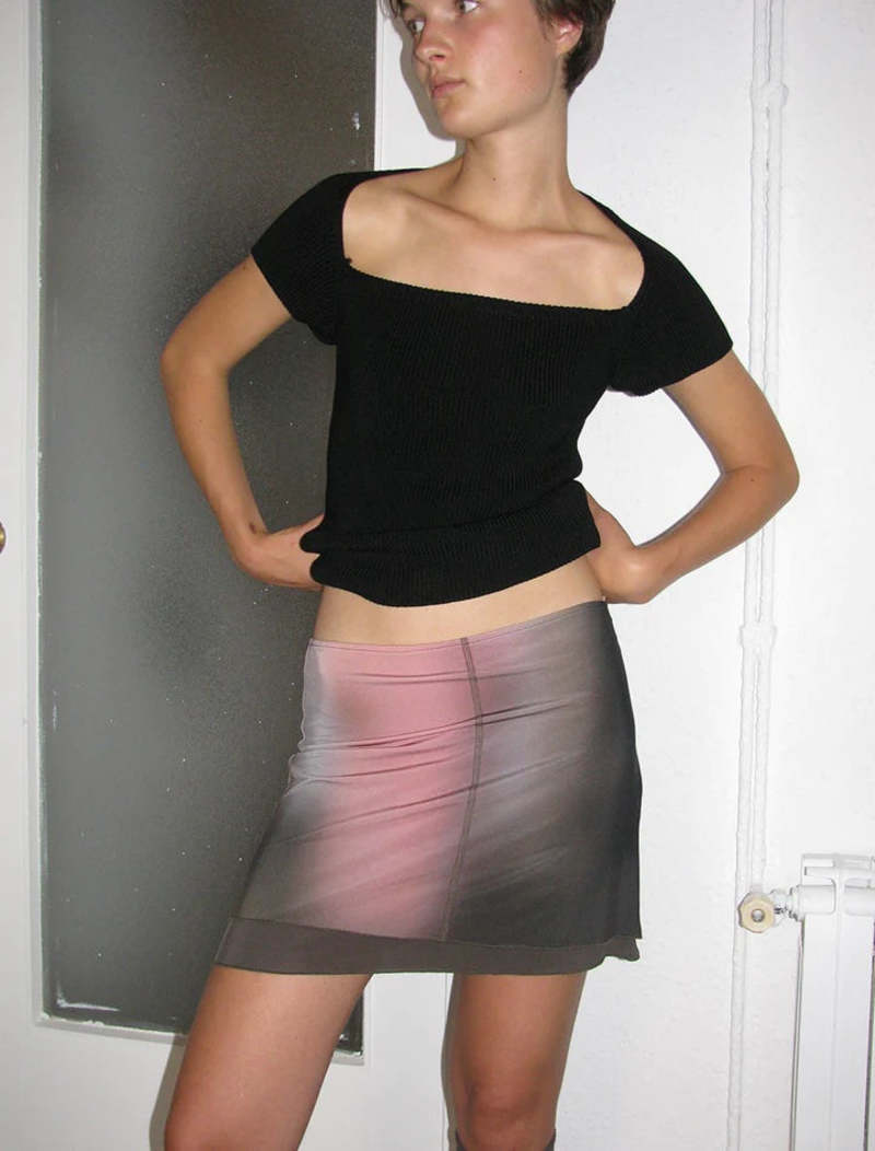 Paloma Wool Cow Morchis Mini Skirt - Taupe Print Paloma Wool Cow Morchis Mini Skirt - Taupe Print