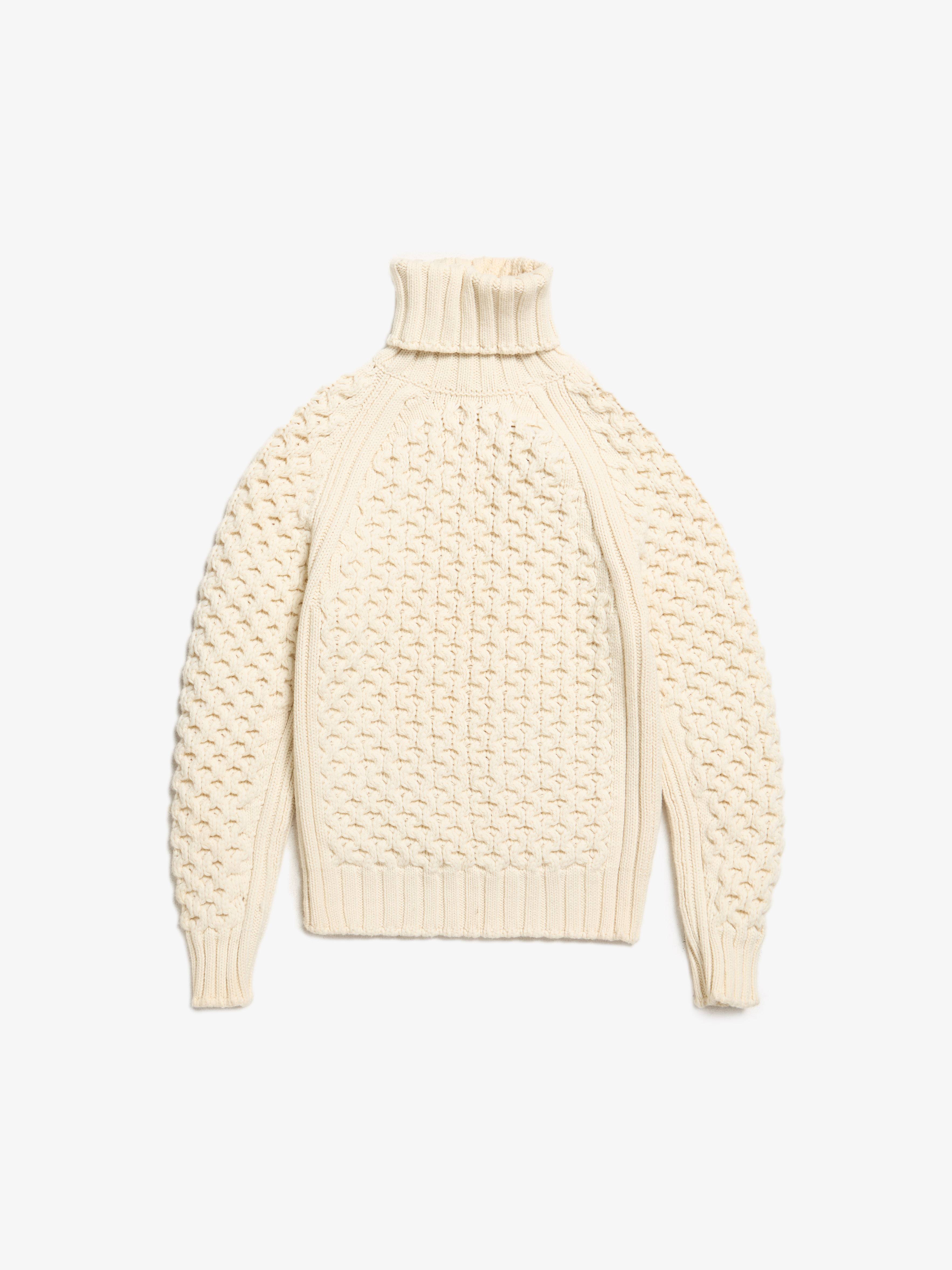 Yves Saint Laurent Knitted Wool Sweater - Ivory | Garmentory