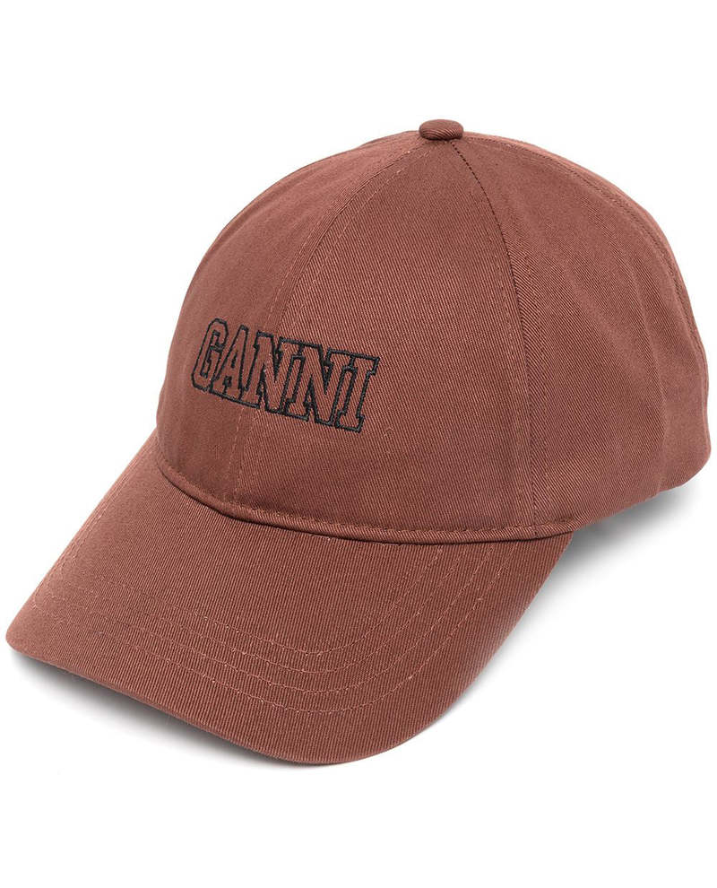 帽子 GANNI Software Heavy Cotton Cap Ganni Software Heavy Cotton Cap - Root Beer | Garmentory