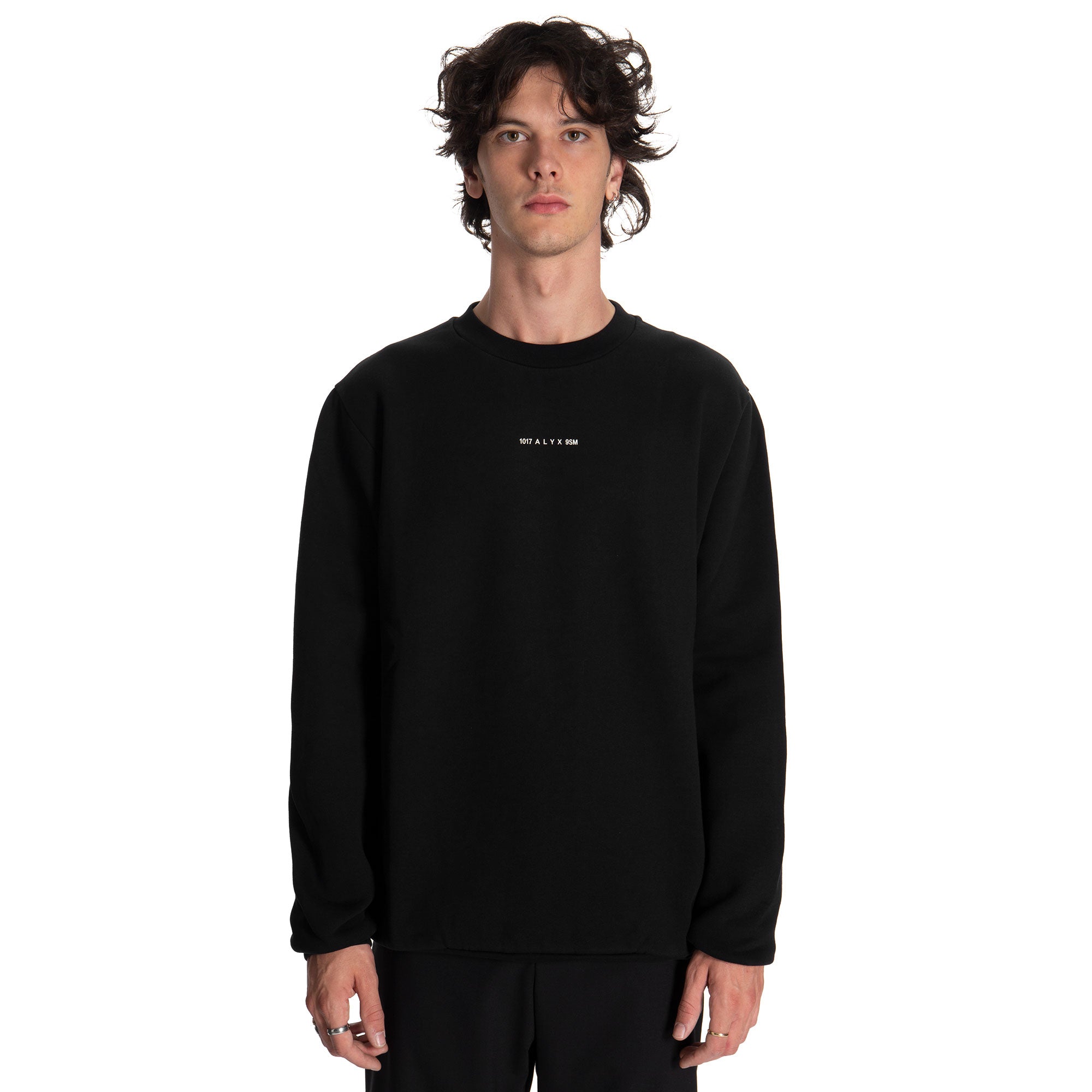 1017 ALYX 9SM Melted Circle Logo Crewneck Sweatshirt - Black