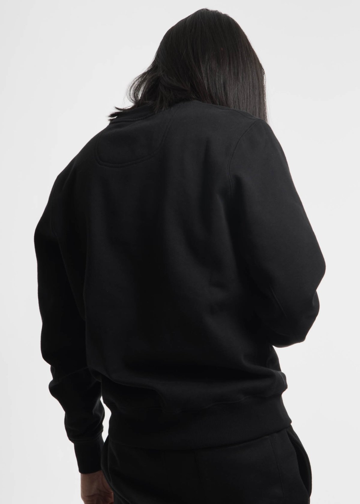 Champion Reverse Weave Black Sweatshirt with Script Applique - Image 4 of 5