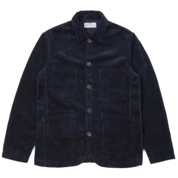 Universal Works Roi Cord Bakers Jacket Navy Garmentory
