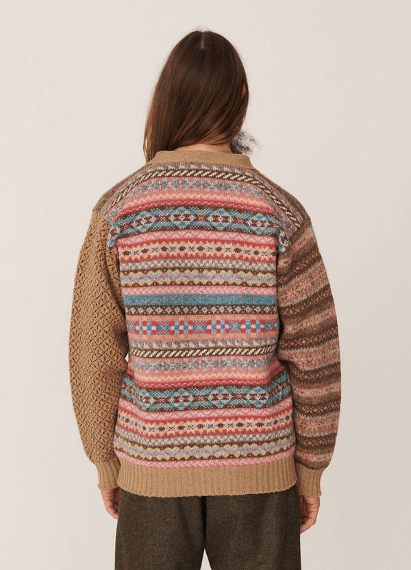 Jamiesons X YMC Fairisle Wool Knit Cardigan - Brown Multi | Garmentory