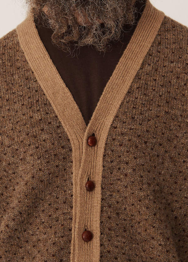 Jamiesons X YMC Fairisle Wool Knit Cardigan - Brown Multi | Garmentory