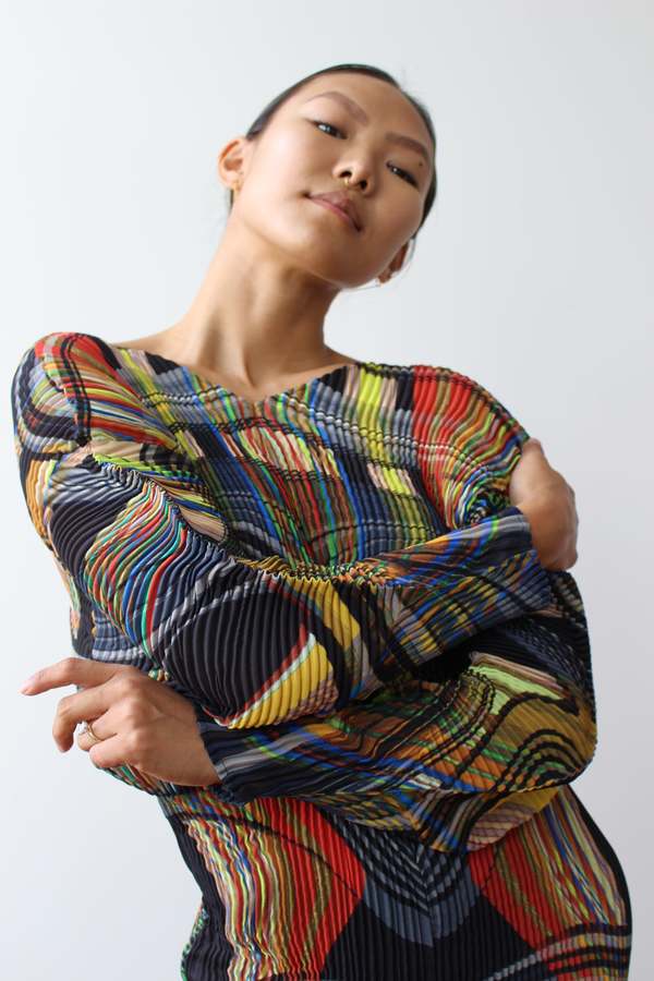 Julia Heuer Linus Pleated Dress - Argo