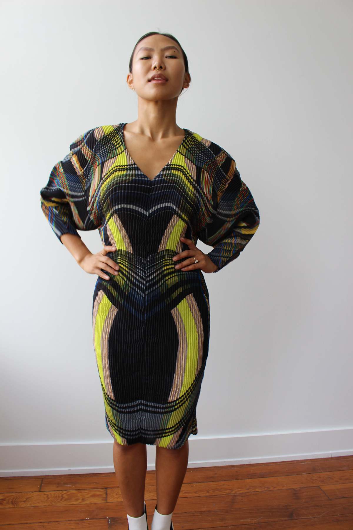 Julia Heuer Linus Pleated Dress - Argo - Image 8 of 9