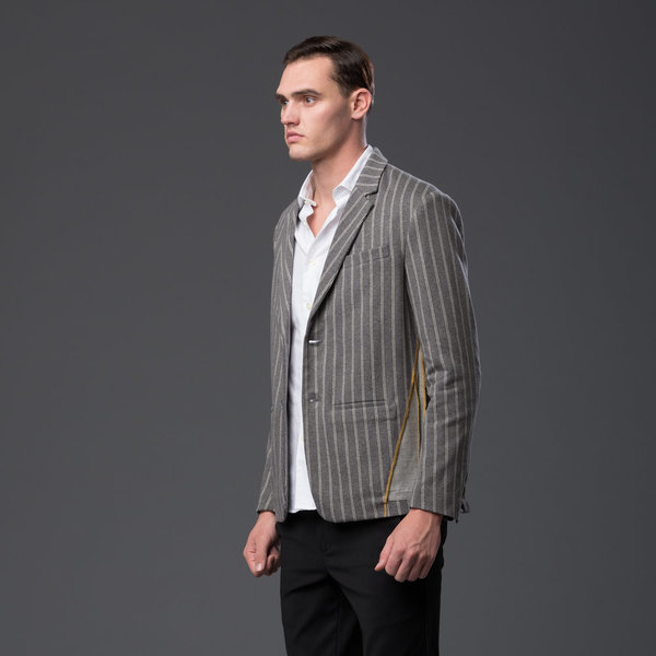 GARCIAVELEZ - Pinstripe Scafolded Blazer (EXCLUSIVE) GARCIAVELEZ - Pinstripe Scafolded Blazer (EXCLUSIVE)