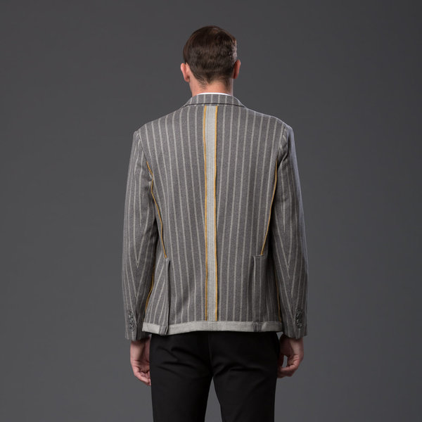 GARCIAVELEZ - Pinstripe Scafolded Blazer (EXCLUSIVE) GARCIAVELEZ - Pinstripe Scafolded Blazer (EXCLUSIVE)