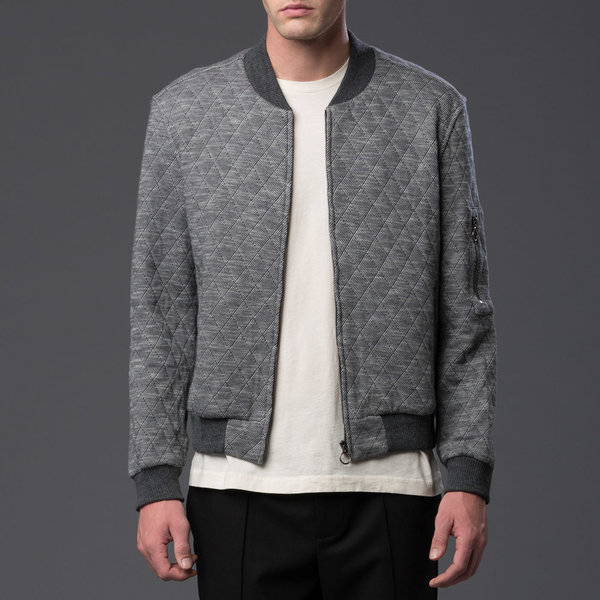 KRAMMER & STOUDT - Dean Knit Bomber - Grey Quilted KRAMMER & STOUDT - Dean Knit Bomber - Grey Quilted