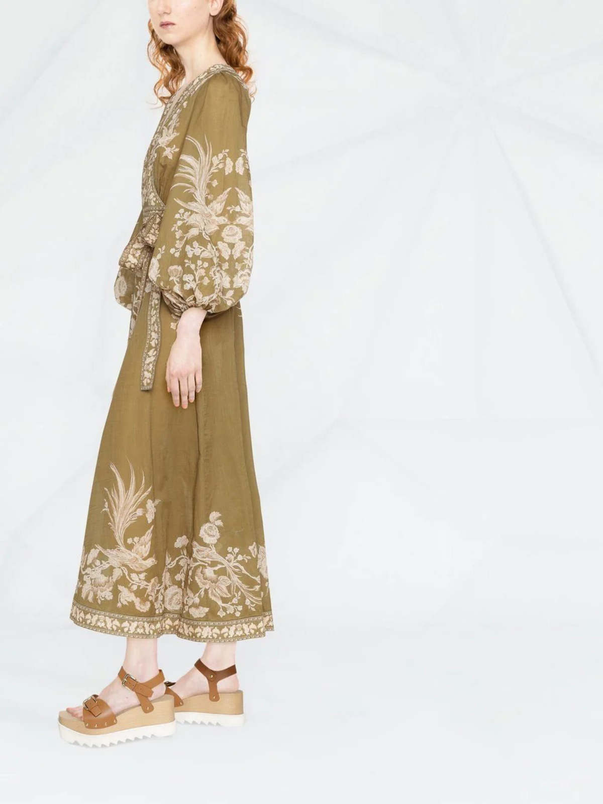 Zimmermann Anneke Wrap-front Dress - Olive | Garmentory