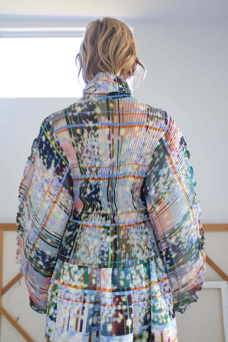 Top Col Roulé Plissé Julia Heuer Morena - Taille M Bleu - Neuf Sans étiquettes - Look élégant
