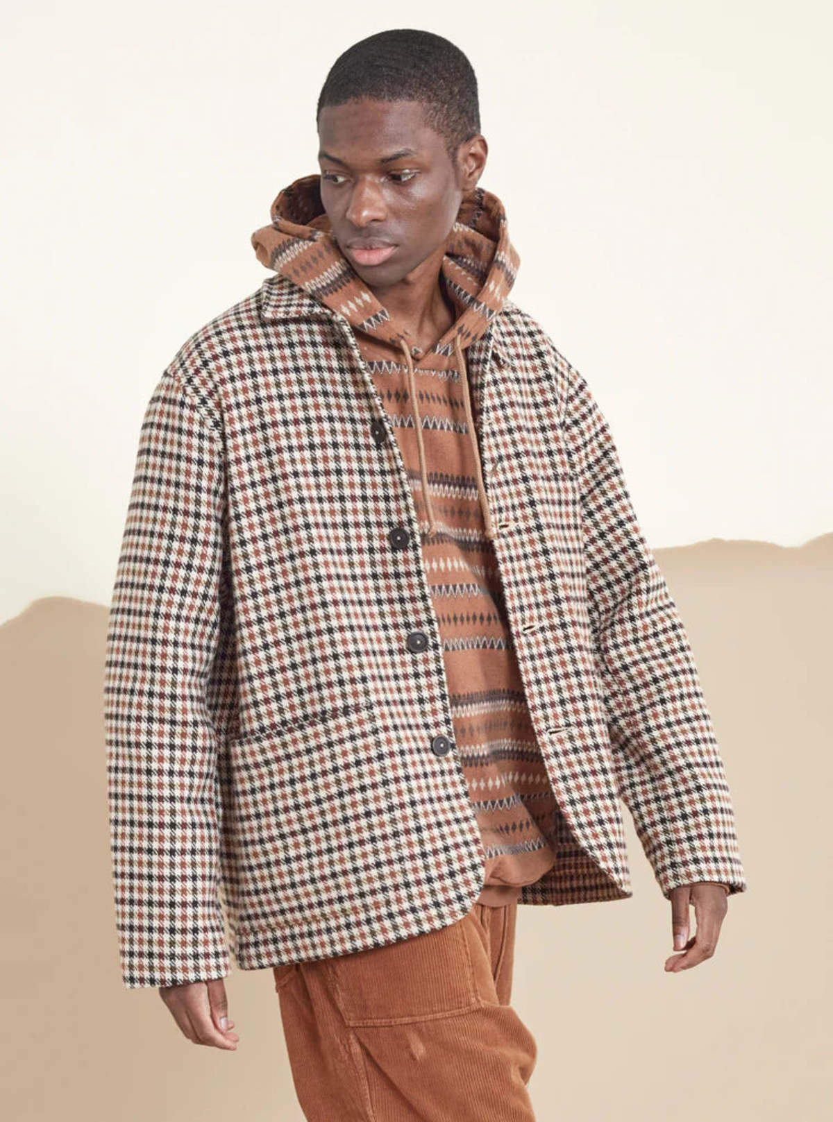 Universal Works Bakers V3 Chore Jacket - Stone Recycled Columbo