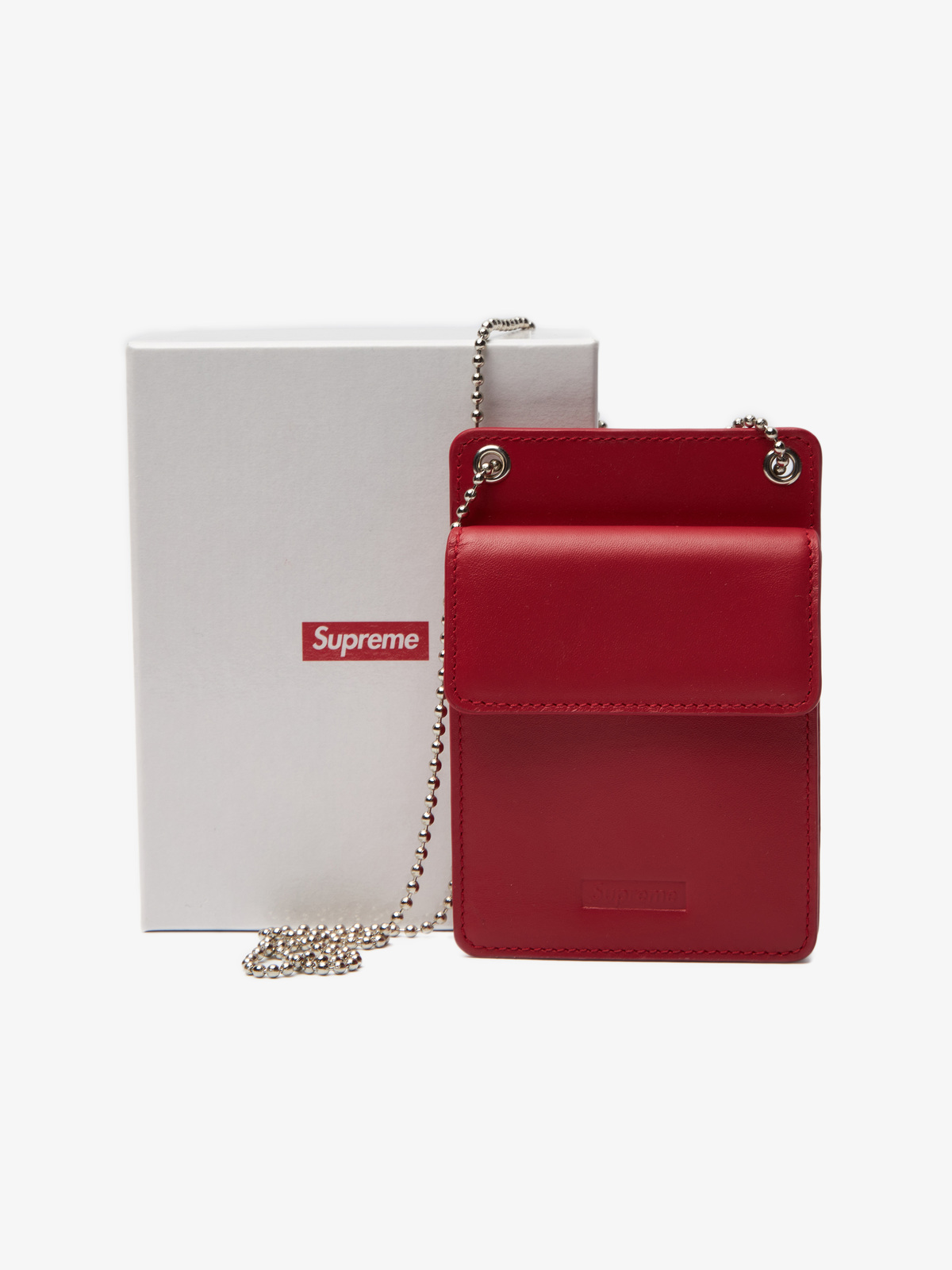 Supreme Leather On Chain Wallet - Red | Garmentory