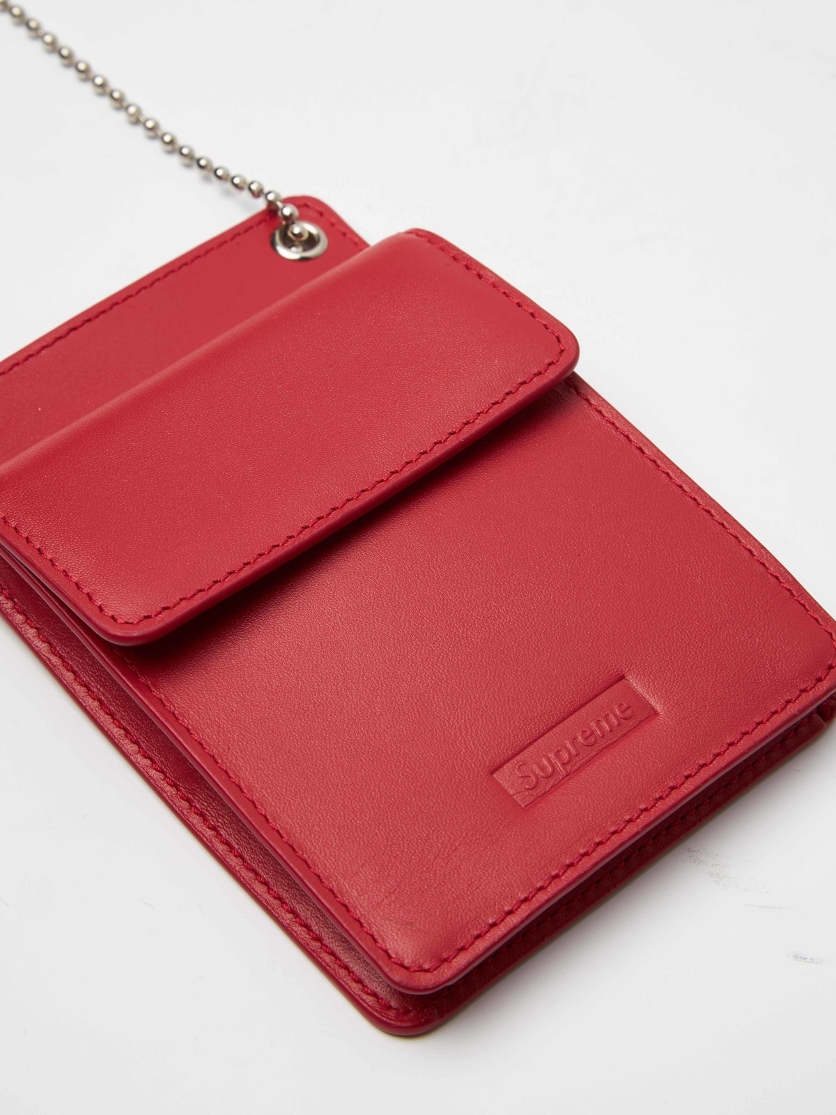 Supreme Leather On Chain Wallet - Red | Garmentory