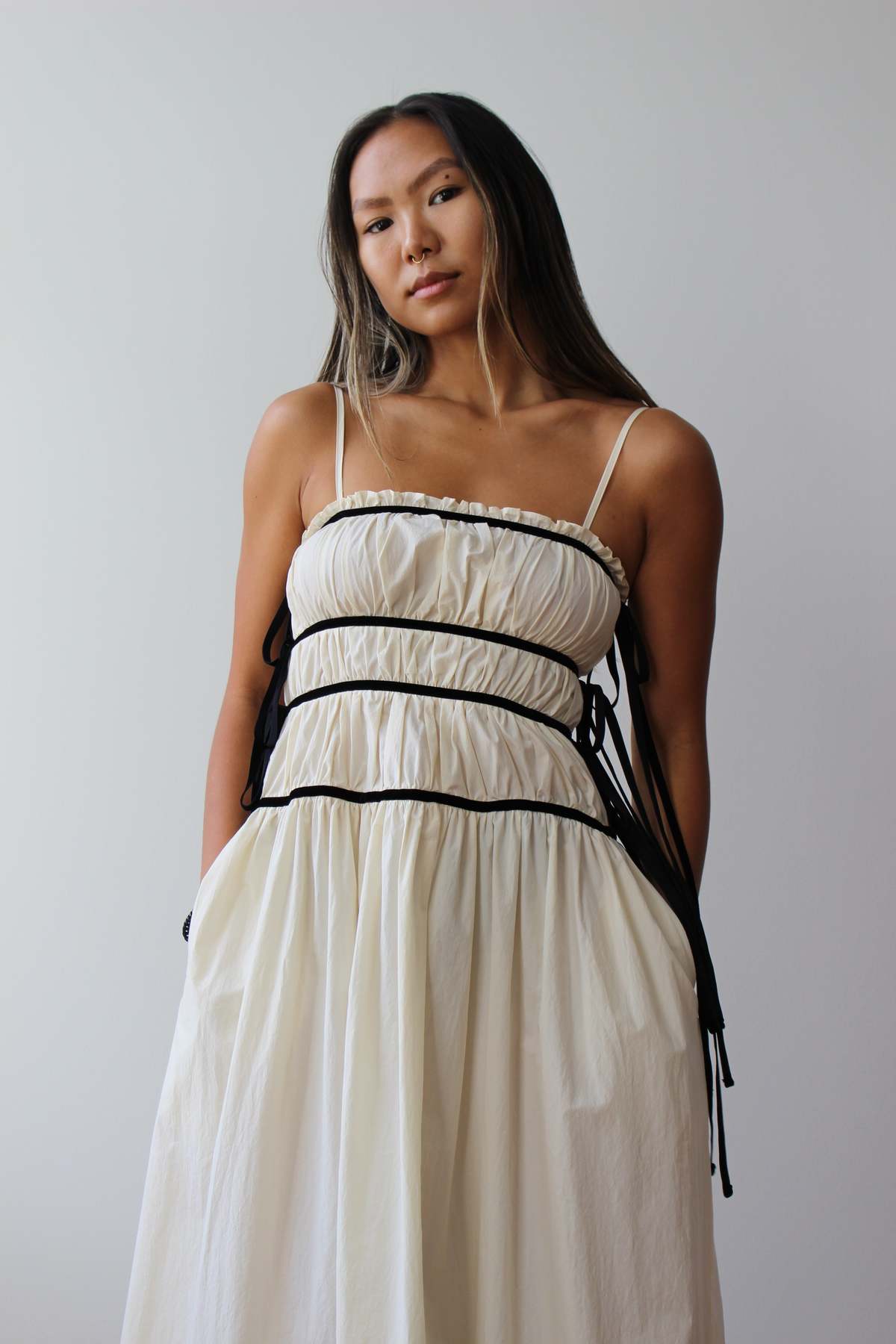knee length dresses for ladies Serpent Snake Embroidered Knit Midi Dress – Disturbia