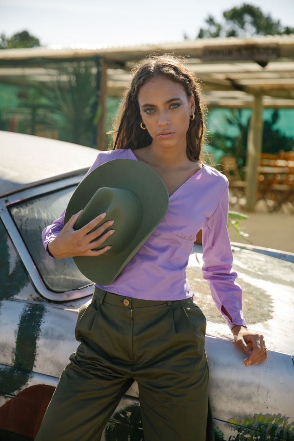 SIZ REBUTIA BLOUSE - LILAC