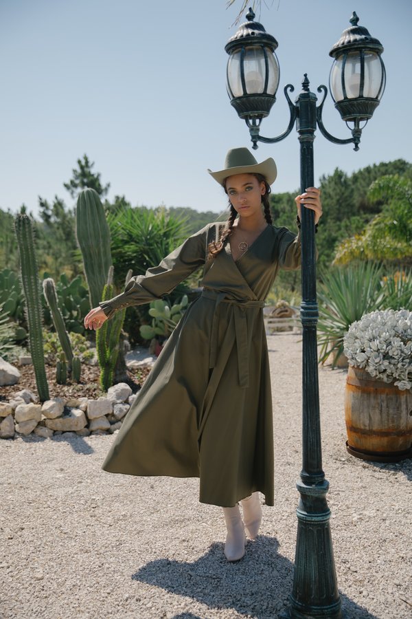 SIZ CELSIANA DRESS - ARMY GREEN | Garmentory SIZ CELSIANA DRESS - ARMY GREEN | Garmentory