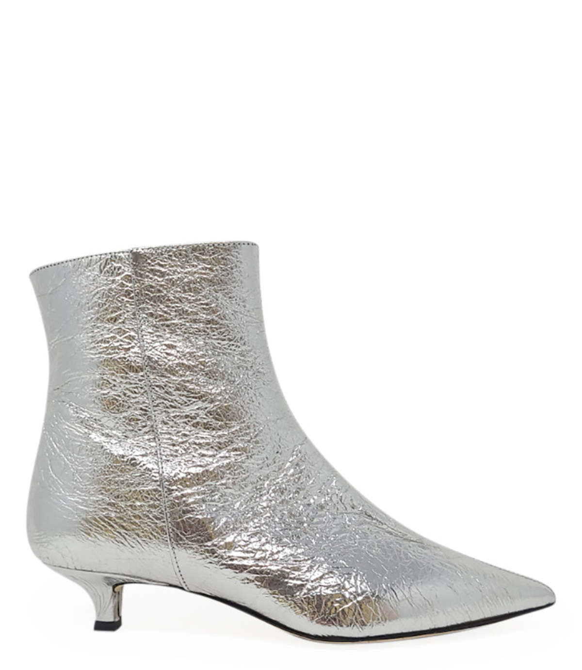 Prosperine Kitten Heel Ankle Boot - Silver - Image 1 of 4