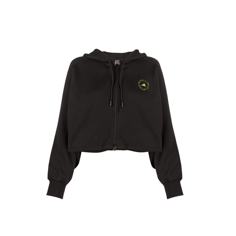 Stella Mccartney Adidas Black Crop Hoodie Adidas By Stella