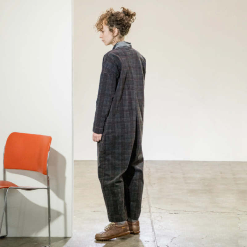 Album Di Famiglia Tartan Velvet Jumpsuit - Grey Album Di Famiglia Tartan Velvet Jumpsuit - Grey