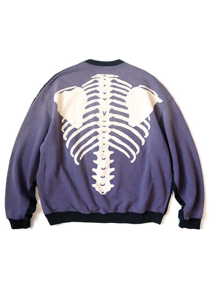 Kapital Fleece Knit 2Tones Remake BIG SWT BONE sweater - Black