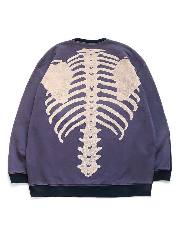 Kapital Fleece Knit 2Tones Remake BIG SWT BONE sweater - Black