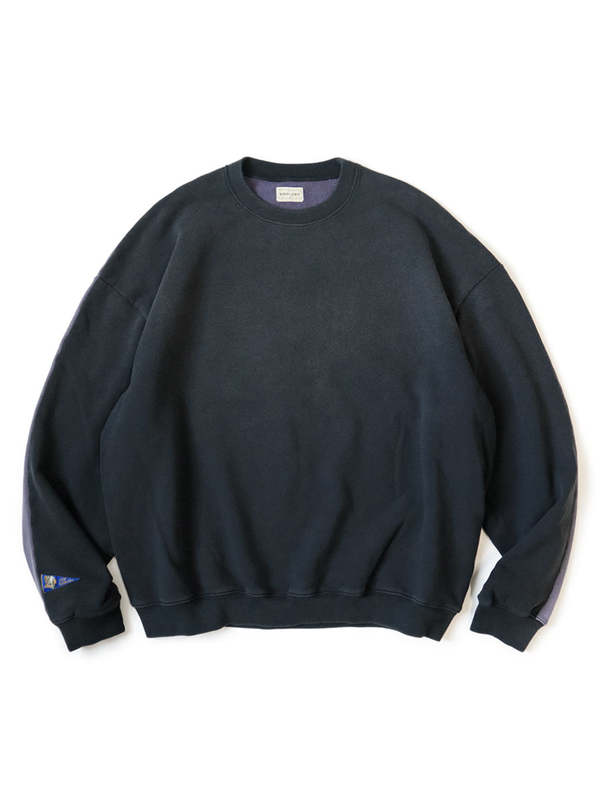 Kapital Fleece Knit 2Tones Remake BIG SWT BONE sweater - Black