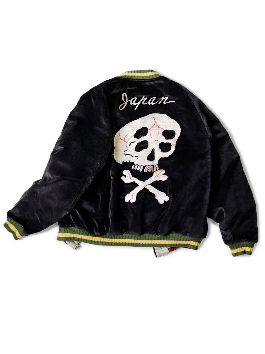 Kapital Sulfer Dyed Velvet Souvenir Jacket - Rain Skull/Black 