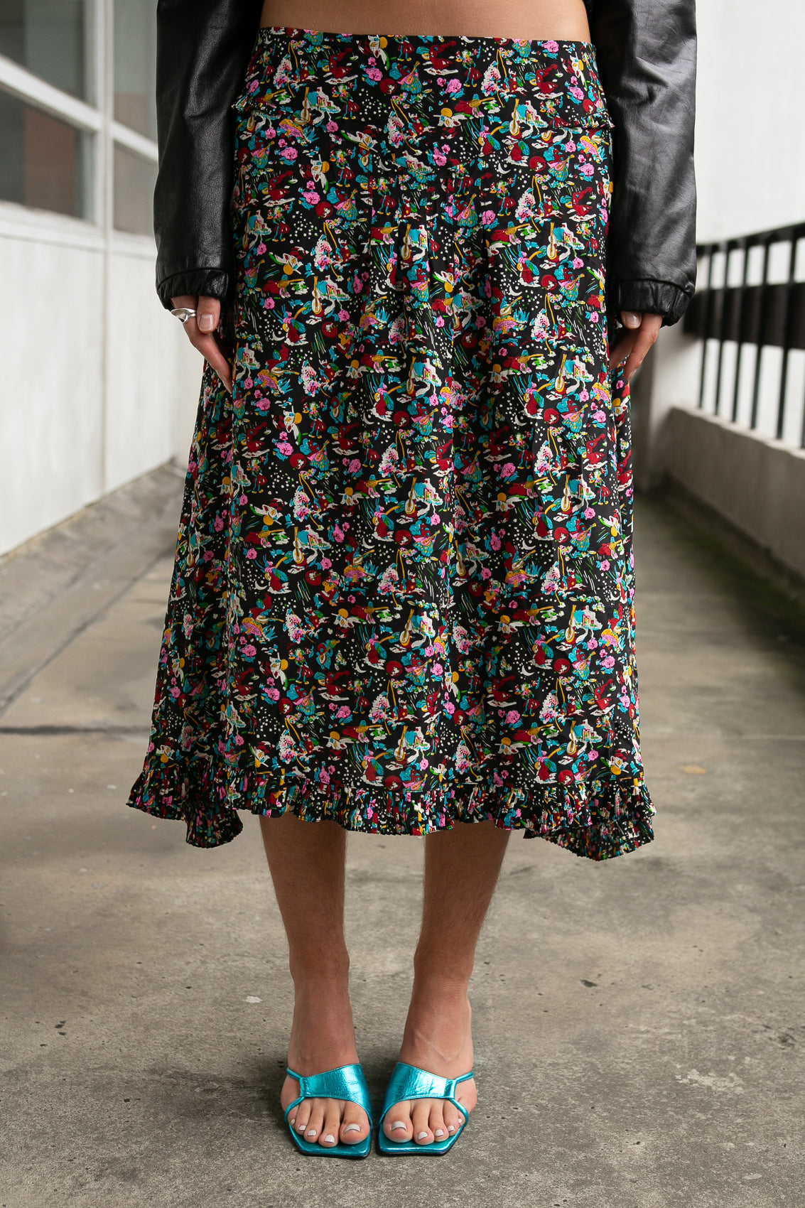 90s vintage kenzo ウール 和柄 レイヤード ロングスカート オンラインファッション - 90s vintage kenzo ウール 和柄 レイヤード