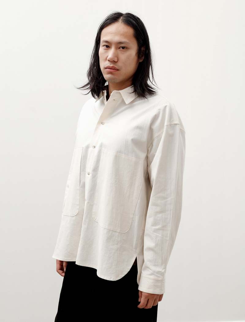Polyploid Mens A Shirt Jacket - Off White | Garmentory