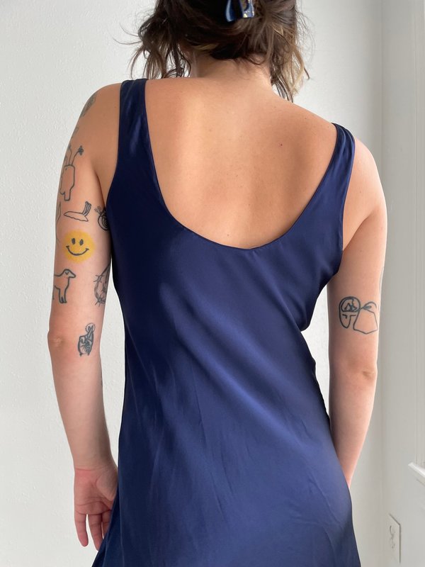 Vintage Victoria's Secret slip dress - navy | Garmentory
